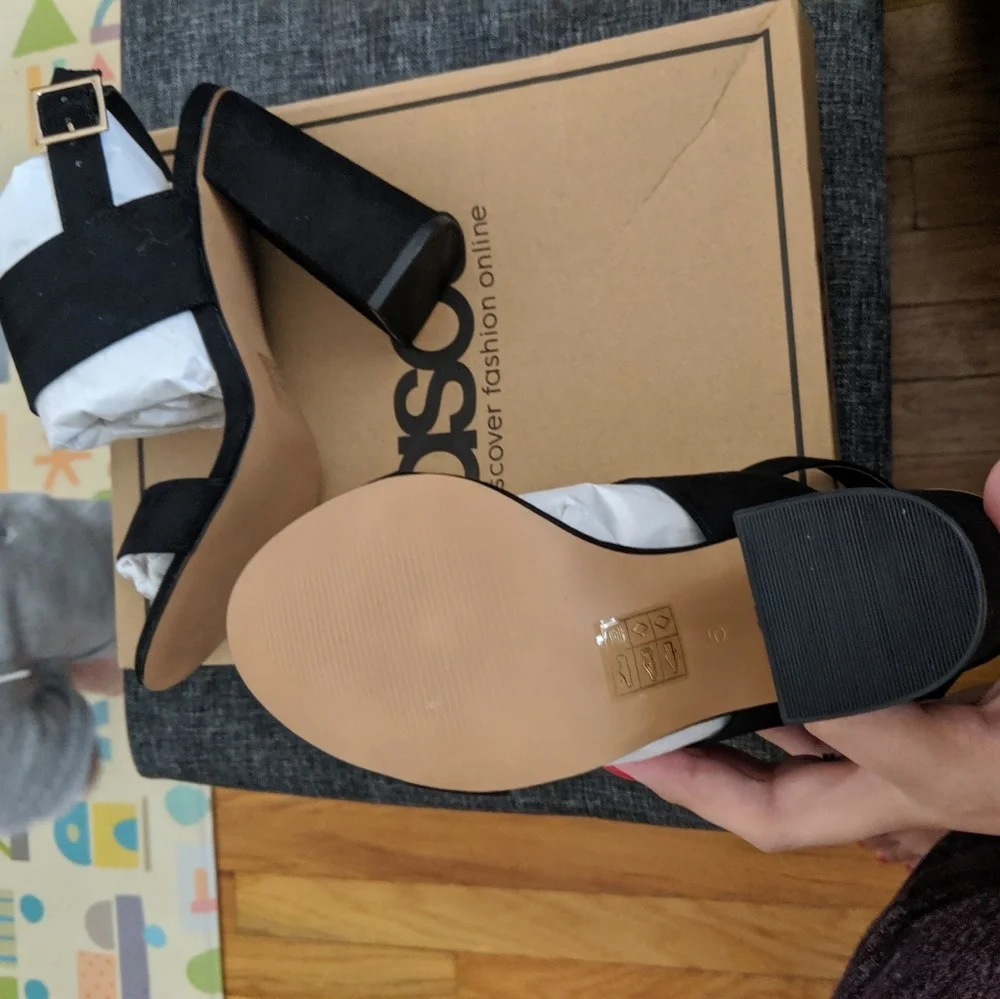 ASOS HUSTLE block heeled sandals